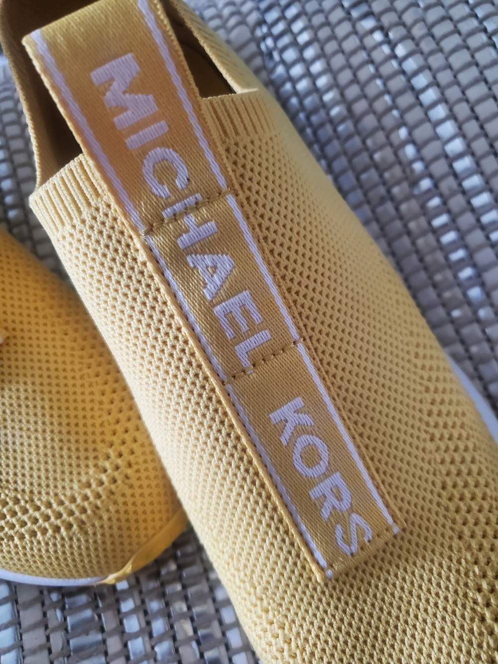 Michael Kors Women’s Slip-On Knit Trainer in Yellow - Picture 2 of 9